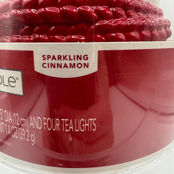 Yankee Candle Snowman Luminary Tea Light Holder Cinnamon White Red Holiday - Picture 5 of 14